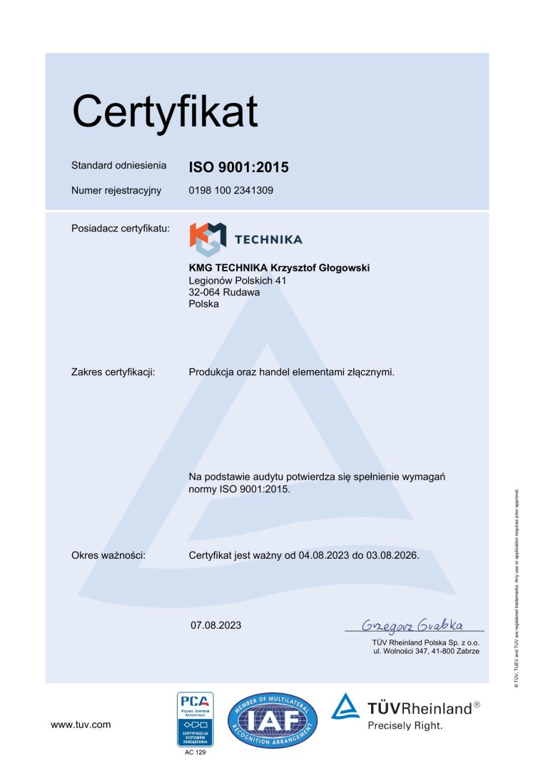 Certyfikat TUV